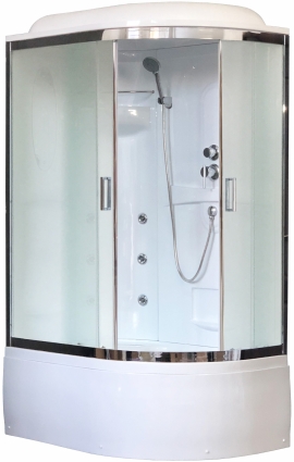 Душевая кабина Royal Bath RB 8120ВК2-M-CH L прямоугольная-асимметричная, поддон глубокий
