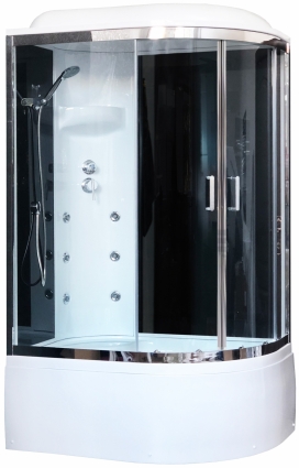 Душевая кабина Royal Bath RB 8120ВК3-ВT-CH L прямоугольная-асимметричная, поддон глубокий