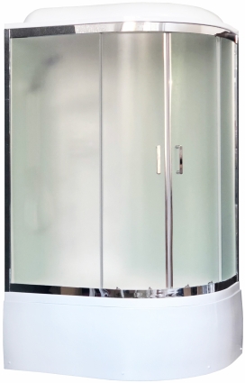 Душевая кабина Royal Bath RB 8120ВК6-WС-CH L прямоугольная-асимметричная, поддон глубокий