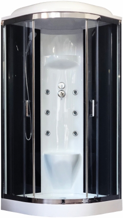 Душевая кабина Royal Bath RB 90HK7-BT-CH четверть круга, поддон низкий
