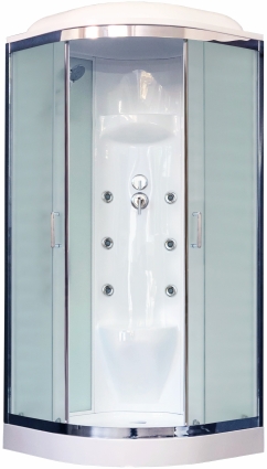 Душевая кабина Royal Bath RB 100HК7-WC-CH четверть круга, поддон низкий