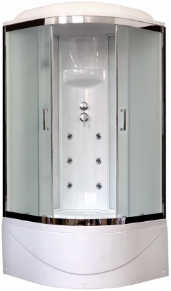 Душевая кабина Royal Bath RB 100BK3-WC-CH четверть круга, поддон глубокий