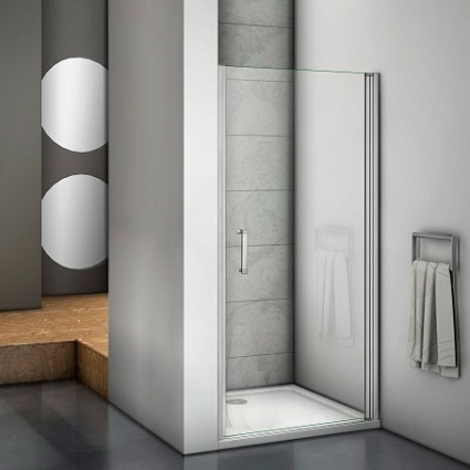 Душевая дверь в нишу Good Door Mokka DR-100-C-WE 100 см распашная, стекло прозрачное