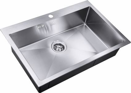 Мойка кухонная Steel Hammer R Divon SH R 7551 брашированная, прямоугольная, 75x51 см
