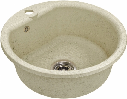 Мойка кухонная GranFest Smart SM 435 бежевый матовая, круглая, 43.2x43.2 см