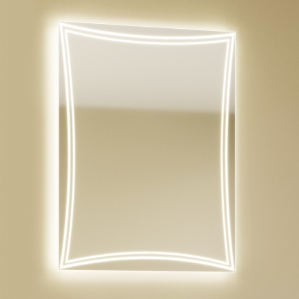 Зеркало Marka One Brio 75 Light прямоугольное, с подсветкой