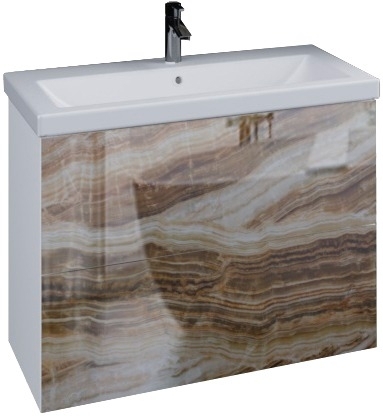 Тумба для комплекта Marka One Lacio 80П onyx