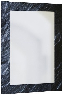 Зеркало Marka One Glass 60 black stone прямоугольное,  в современном стиле