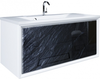 Тумба для комплекта Marka One Seattle 90П black stone