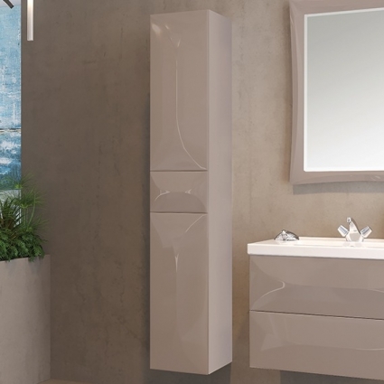 Шкаф-пенал Marka One Elegant 30П cappuccino, L, подвесной, левый