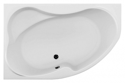 Акриловая ванна Aquanet Capri L 160 см пристенная, асимметричная, объем 310 л.