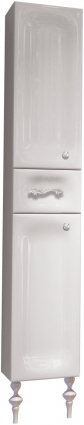 Шкаф-пенал Marka One Cheri 30Н white, L, подвесной, левый, ручки сатин