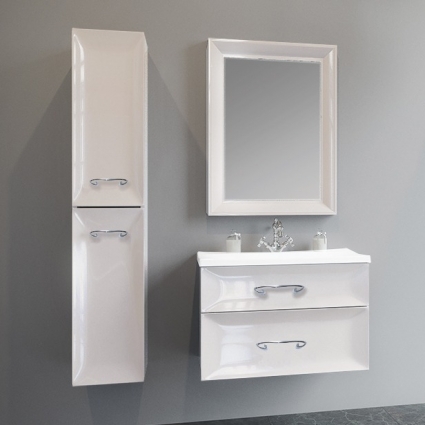 Мебель для ванной Marka One Delice 75П white подвесная, с ящиками