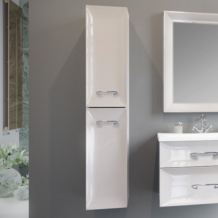 Шкаф-пенал Marka One Delice 30П white, L, подвесной, левый