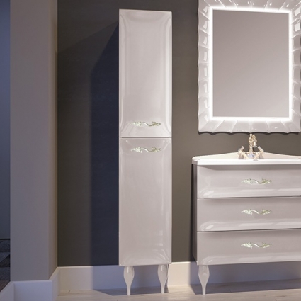 Шкаф-пенал Marka One Lumier 30Н white, L, подвесной, левый
