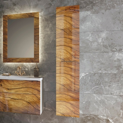 Шкаф-пенал Marka One Idalgo 30П wood, R, подвесной, правый, с дверками