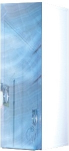 Шкаф Marka One Liriya 25П blue marble, L, левый, фурнитура алюминий