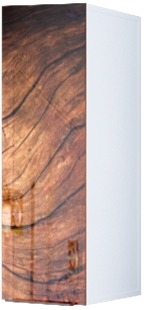 Шкаф Marka One Liriya 25П wood, L, левый, фурнитура алюминий