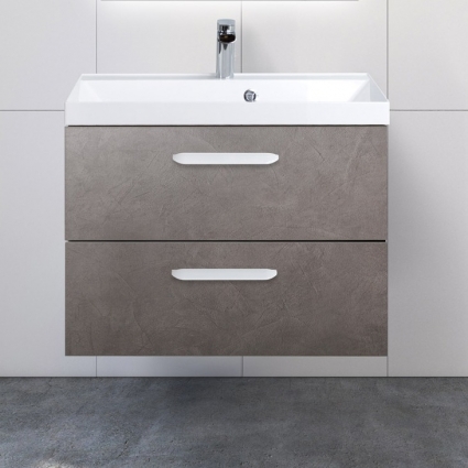 Тумба с раковиной BelBagno Aurora 70 pietra grigio, подвесная, с ящиками