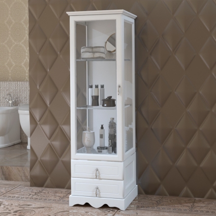 Шкаф-пенал Opadiris Клио 40 L напольный, левый, ручки хром