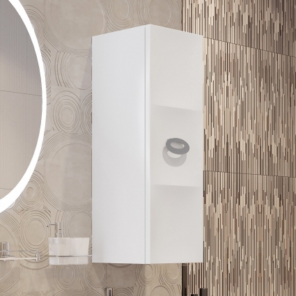 Шкаф Marka One Carre 25П White правый, ручки хром