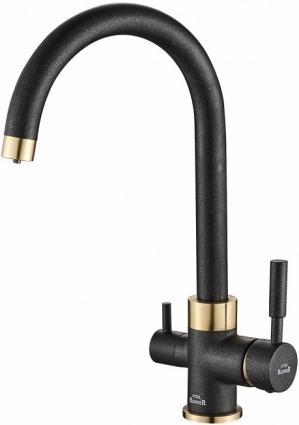 Смеситель Steel Hammer SH 713 BLACK BR для кухонной мойки однорычажный, высота излива 27 см