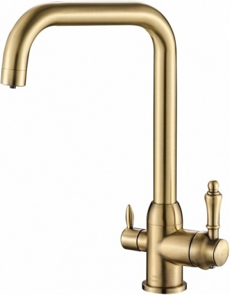 Смеситель Steel Hammer SH 725 BRONZE для кухонной мойки однорычажный, бронза