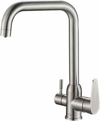 Смеситель Steel Hammer SH 725 INOX для кухонной мойки однорычажный, сталь