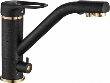 Смеситель Steel Hammer SH 321 BLACK BR для кухонной мойки однорычажный, высота излива 21.1 см