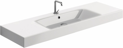 Раковина Kerasan Cento 3535 140 см цвет белый, прямоугольная