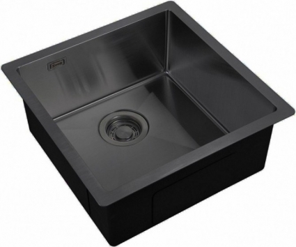 Мойка кухонная Zorg Light ZL R 480440 GRAFIT брашированная, прямоугольная, 48x44 см