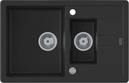 Мойка кухонная Iddis Vane G V16B785i87 матовая, прямоугольная, с крылом, 78x50 см
