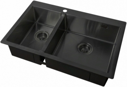Мойка кухонная Zorg Light ZL R 780-2-510-R GRAFIT брашированная, прямоугольная, 78x51 см