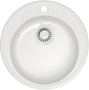 Мойка кухонная Marrbaxx Лексия Z006Q001 белый лед глянцевая, круглая, 51.5x51.5 см