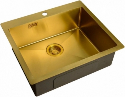 Мойка кухонная Zorg Light ZL R 590510 BRONZE брашированная, прямоугольная, 59x51 см