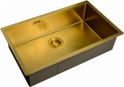Мойка кухонная Zorg Light ZL R 740440 BRONZE брашированная, прямоугольная, 74x44 см