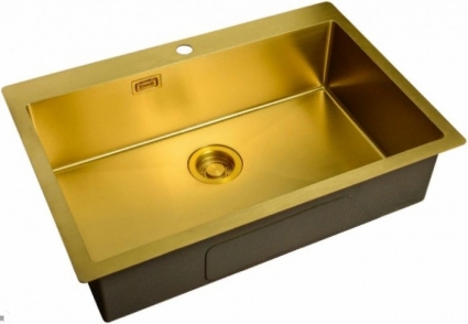 Мойка кухонная Zorg Light ZL R 750510 BRONZE брашированная, прямоугольная, 75x51 см