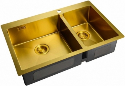 Мойка кухонная Zorg Light ZL R 780-2-510-L BRONZE брашированная, прямоугольная, 78x51 см