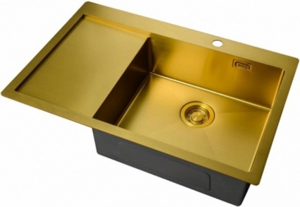 Мойка кухонная Zorg Light ZL R 780510-R BRONZE брашированная, прямоугольная, 78x51 см
