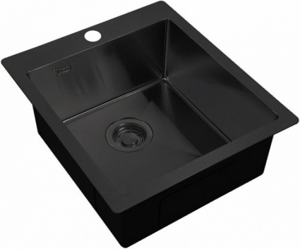 Мойка кухонная Zorg Light ZL R 450510 GRAFIT брашированная, прямоугольная, 45x51 см