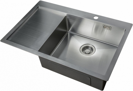 Мойка кухонная Zorg Light ZL R 780510-R брашированная, прямоугольная, с крылом, 78x51 см