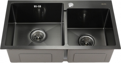 Мойка кухонная Melana S7240HB графит матовая, прямоугольная, 72x40 см
