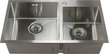 Мойка кухонная Melana S8045H сатин матовая, прямоугольная, 80x45 см