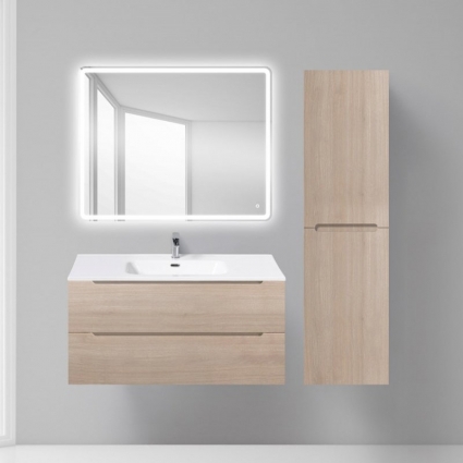 Мебель для ванной BelBagno Etna 100 rovere grigio подвесная, с ящиками