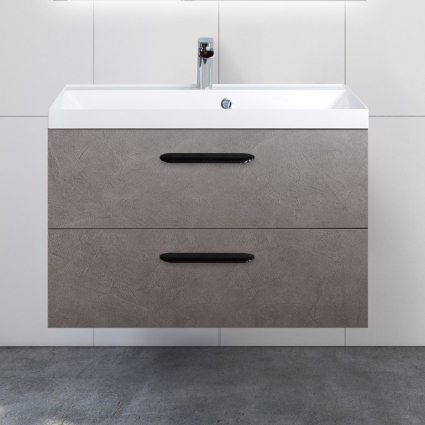 Тумба с раковиной BelBagno Aurora 80 pietra grigio, подвесная, с ящиками