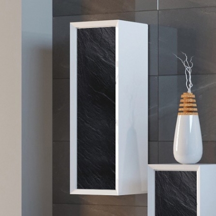 Шкаф Marka One Seattle 30П black stone, L, левый