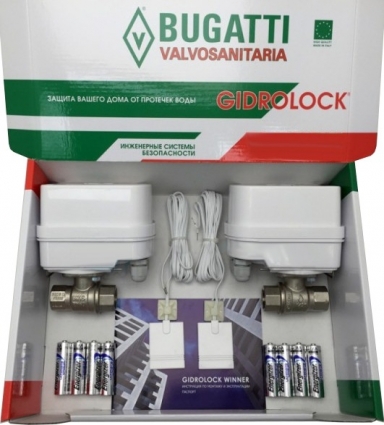 Система защиты от протечек Gidrolock Winner Квартира 3 Winner+ Bugatti 1"