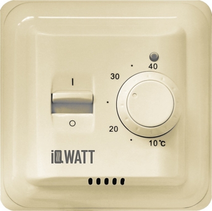 Терморегулятор IQ Watt Thermostat M E72.26P кремовый от +10 до +40 °C,  в современном стиле