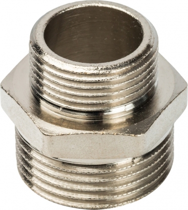 Ниппель Stout SFT-0004 1"х3/4" переходной, никелированный