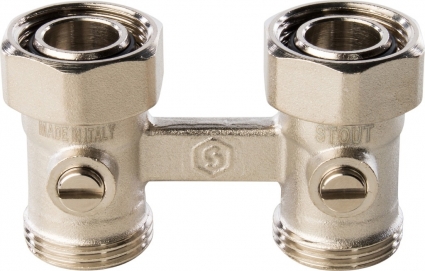 Узел присоединения Stout SVH 0002 3/4", прямой, для 2-трубной системы
